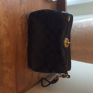 Clean black coach wristlet